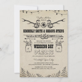 CowboyBoots Sunblomma Land Rustic Barn Bröllop Inbjudningar