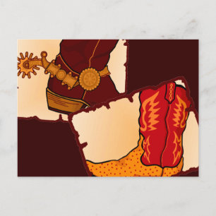 CowboyBoots Vykort