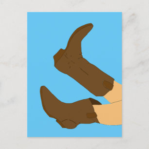 CowboyBoots Yee-Haw Helg Vykort