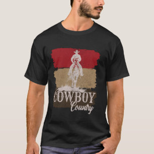 Cowboycore Cowboy på en rearing Horse Cowboy Aesth T Shirt