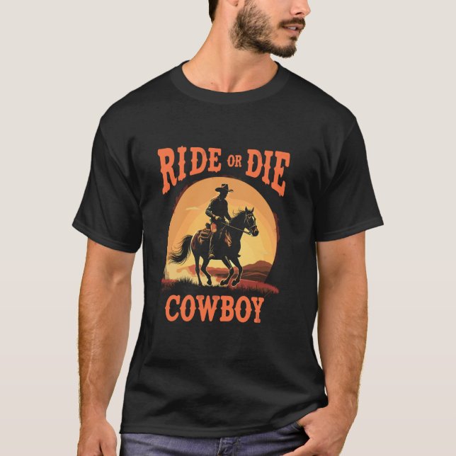 Cowboycore-moda Western-estetik Rustik ranch-stil  T Shirt (Framsida)