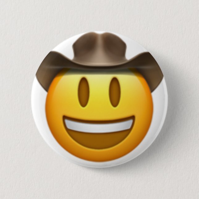 Cowboyemoji ansikte knapp (Framsida)