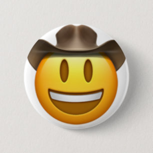 Cowboyemoji ansikte knapp