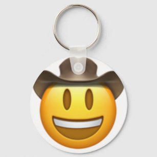 Cowboyemoji ansikte nyckelring