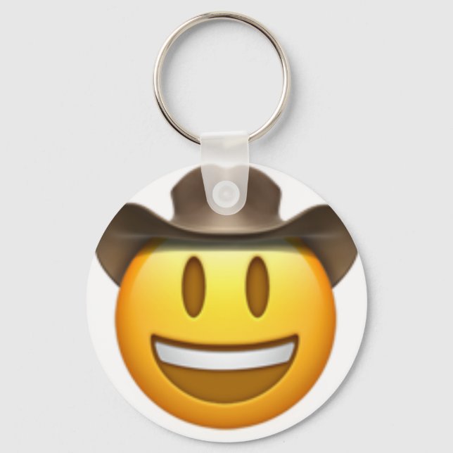 Cowboyemoji ansikte nyckelring (Framsida)