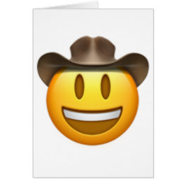 Cowboyemojiansikte Hälsningskort