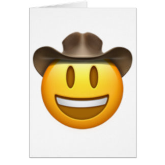 Cowboyemojiansikte Hälsningskort
