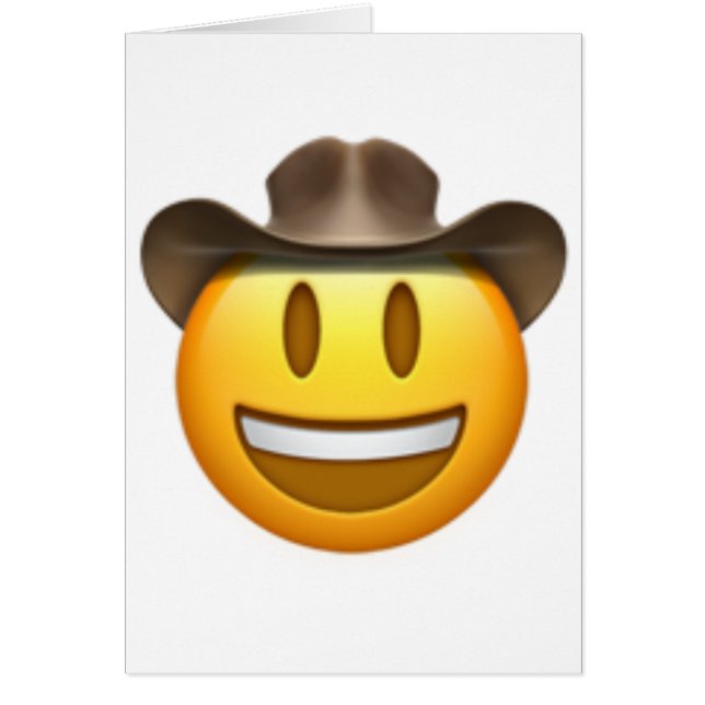 Cowboyemojiansikte Hälsningskort (Framsidan)