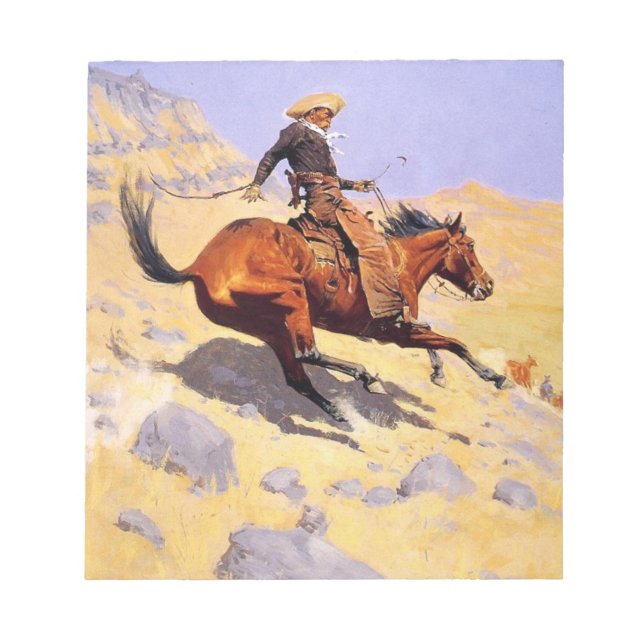 Cowboyen (av Frederic Remington) Anteckningsblock (Framsida)