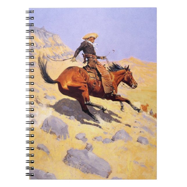 Cowboyen (av Frederic Remington) Anteckningsbok (Framsidan)