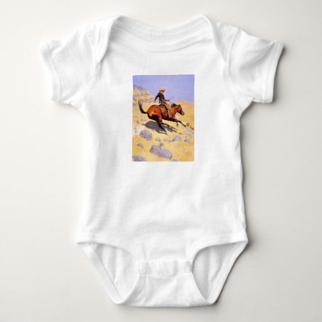 Cowboyen (av Frederic Remington) T Shirt (Framsida)