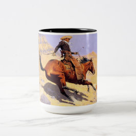 Cowboyen (av Frederic Remington) Två-Tonad Mugg