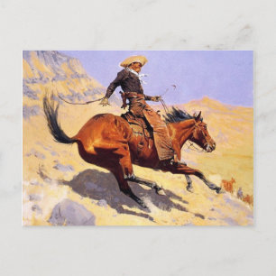 Cowboyen (av Frederic Remington) Vykort