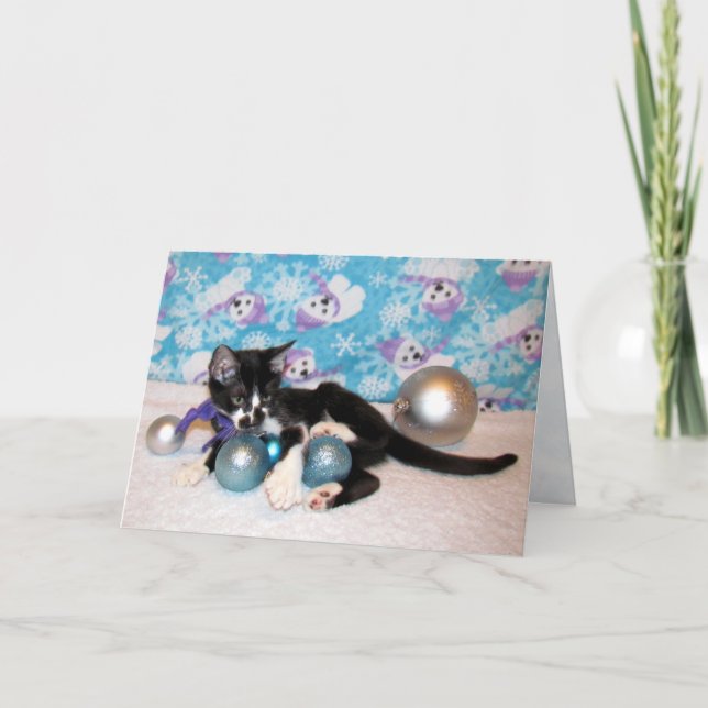 Cowboyen, jullkortet för den ökända kattungen (kat helgkort (Framsida)