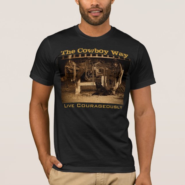 Cowboyen långt t-shirt (Framsida)