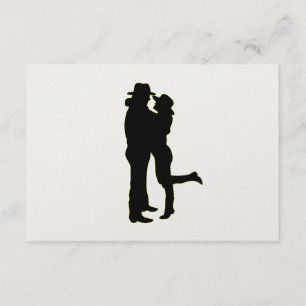 Cowboyen och Cowgirl i Kärlek Silhouette OSA Kort