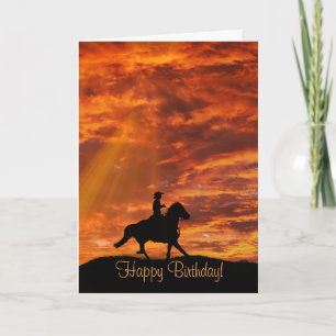 Cowboyen och Horse Land Westerna Grattis på födels Kort