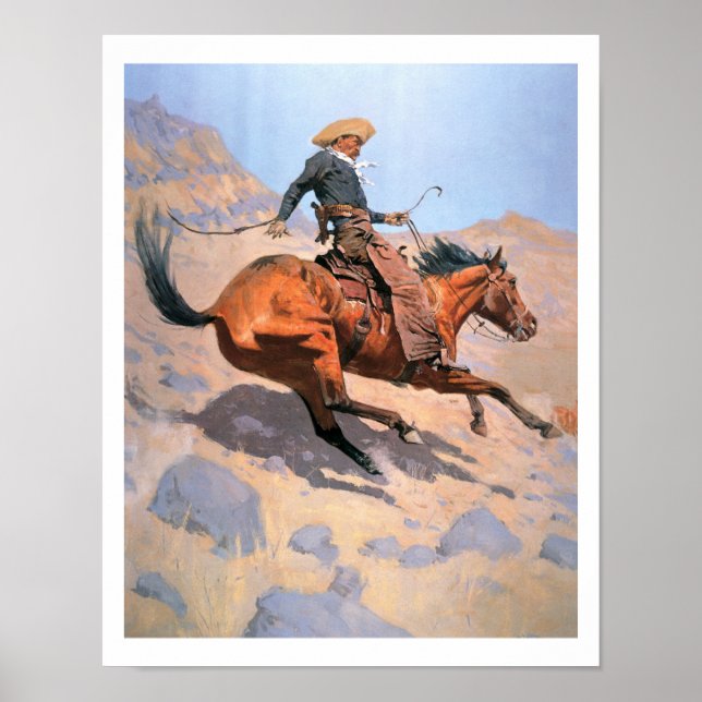 Cowboyen (olja på canvas) poster (Framsidan)