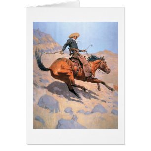 Cowboyen (olja på kanfas) hälsningskort