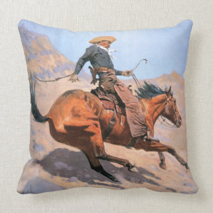 Cowboyen (olja på kanfas) kudde