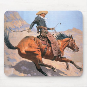 Cowboyen (olja på kanfas) musmatta