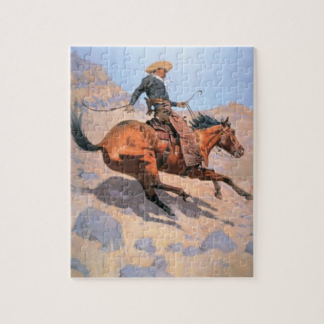 Cowboyen (olja på kanfas) pussel (Vertikal)