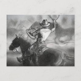Cowboyen på vykort för hässe Artwork