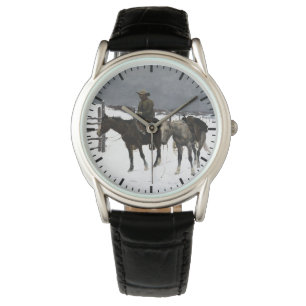 Cowboyens fall Frederic Remington 1895 Western Armbandsur