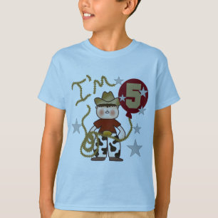 Cowboyens femte födelsedag T-shirts och presenter