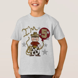Cowboyens femte födelsedag T-shirts och presenter