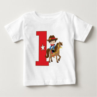 Cowboyens första födelsedag tee shirt