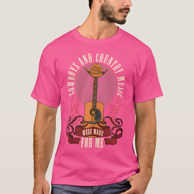 Cowboyers Land Music gjordes för mig, akustiska G T Shirt (Framsida)