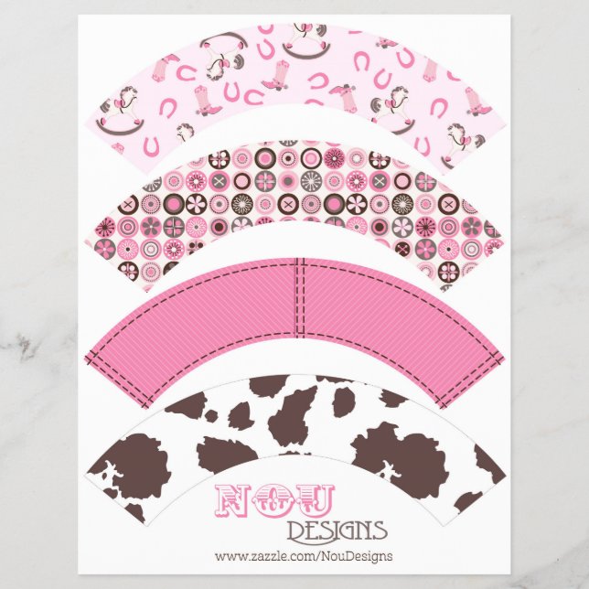 Cowboyetiketter för Western Vattenflaska i Land Reklamblad (Framsidan)