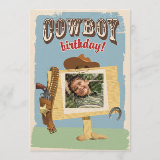 Cowboyfödelsedag Inbjudningar
