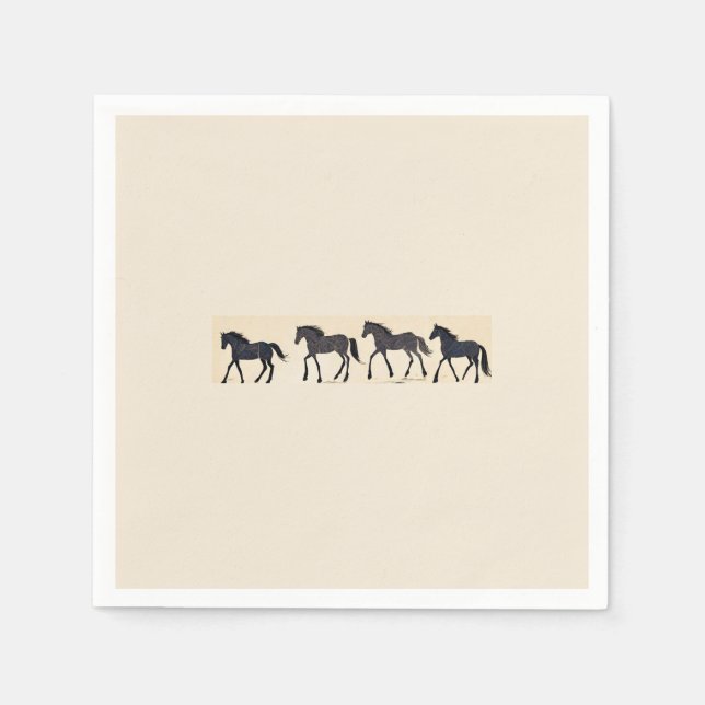 CowboyFödelsedagsfest - Häst Pappersservett (Framsidan)