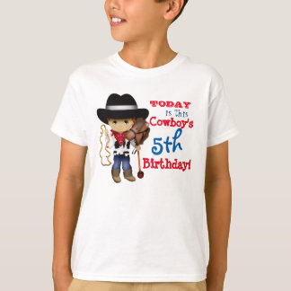 CowboyfödelsedagT-tröja T-shirt