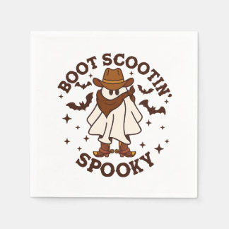 CowboyGhost Cowhide Boot Scooting Spooky Western Pappersservett