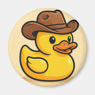 cowboyhatt av gummi anka magnet