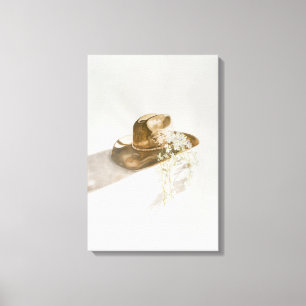 Cowboyhatt Blommig Canvas