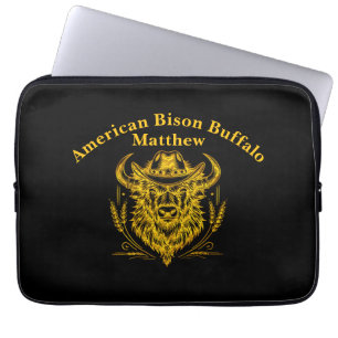 Cowboyhatt Guld Buffel Konst Laptop Fodral