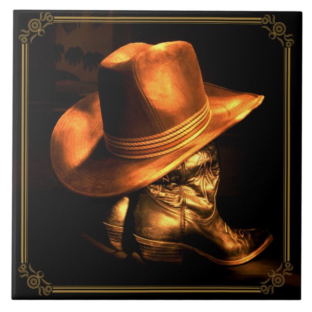 COWBOYHATT & KÄNGOR KAKELPLATTA (Framsidan)
