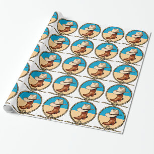 Cowboyhatt och kängor presentpapper