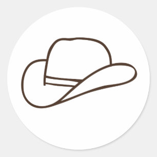 Cowboyhatt Runt Klistermärke