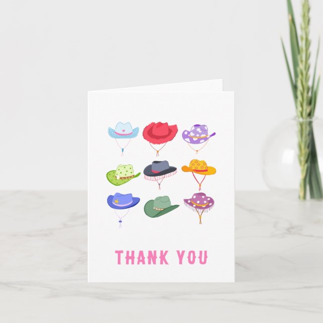 Cowboyhattar Western Tackkort (Framsida)