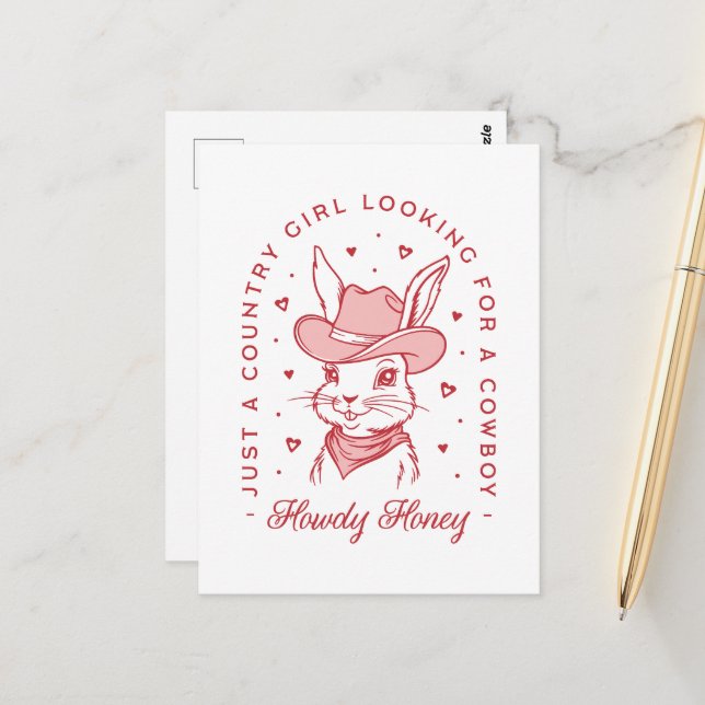 Cowboyhonung i land, romantik vykort (Fram/Back In Situ)