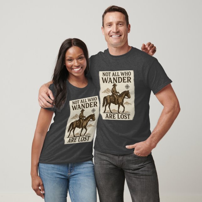 Cowboyhorse T-Shirt Alla som vill är Borttappad (Unisex)