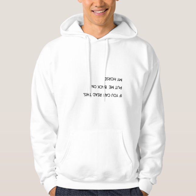Cowboyhumor-sweatshirt – Rodeoliv-citat Hoodie (Framsida)
