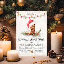Cowboyjulen Rustic Watercolor Party