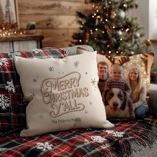 Cowboyjulen Western God jul Photo Kudde