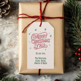 Cowboyjulen Western God jul Y Presentetikett